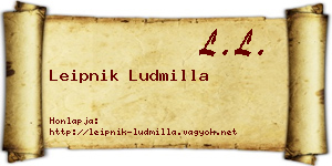 Leipnik Ludmilla névjegykártya
