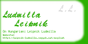 ludmilla leipnik business card